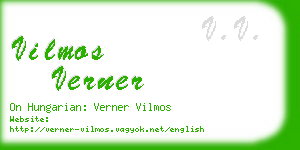 vilmos verner business card